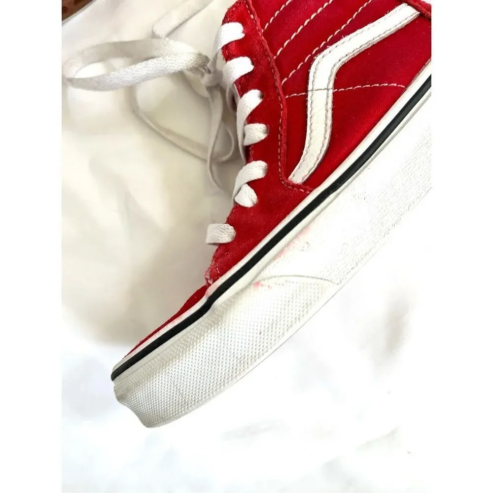 VANS Kids’s US13.5 Red Classic Sk8-Hi® High-Top Sneakers Shoes